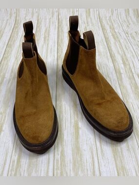 Rhodes Chestnut Suede Vibram Wedge Chelsea Boots